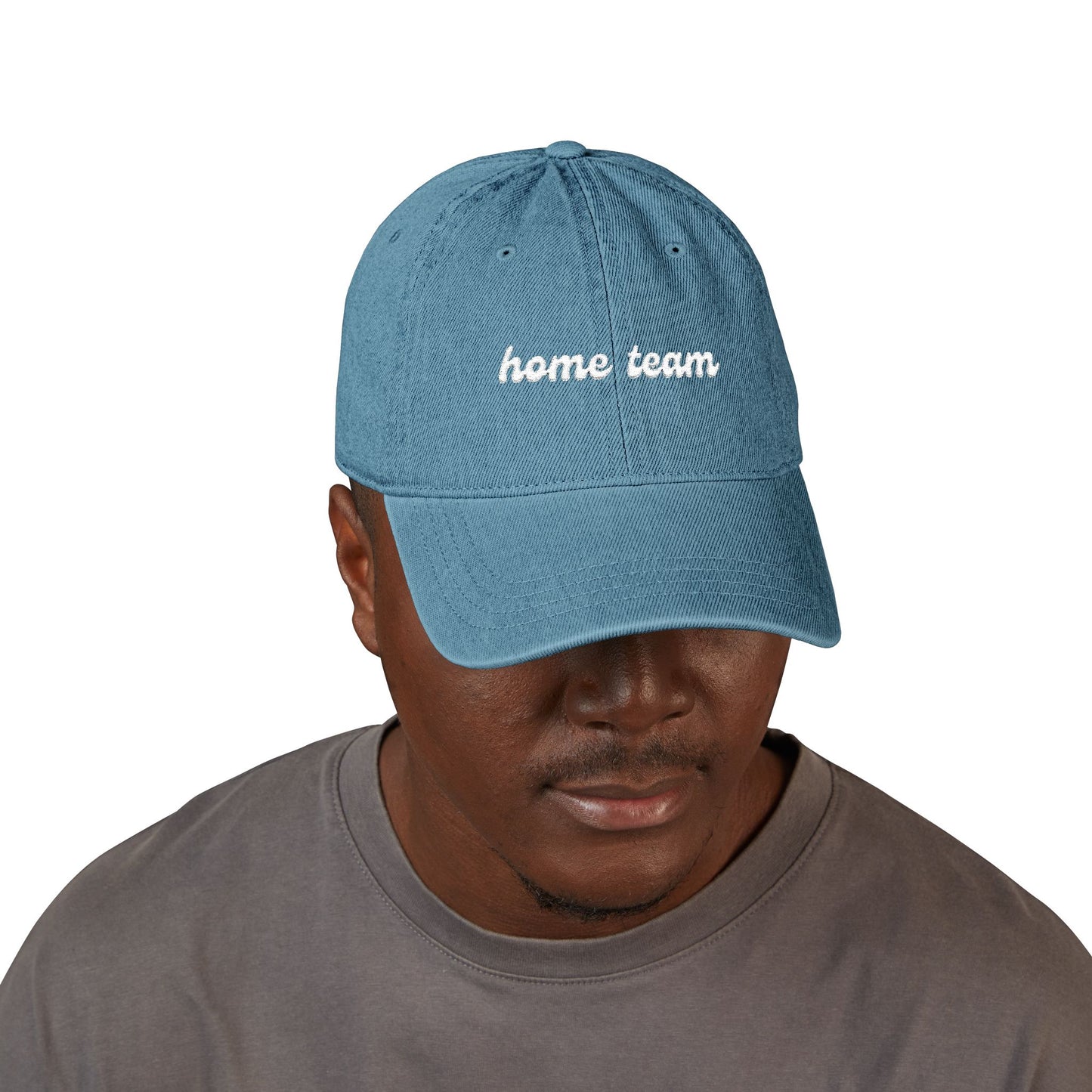 "home team" embroidered dad hat