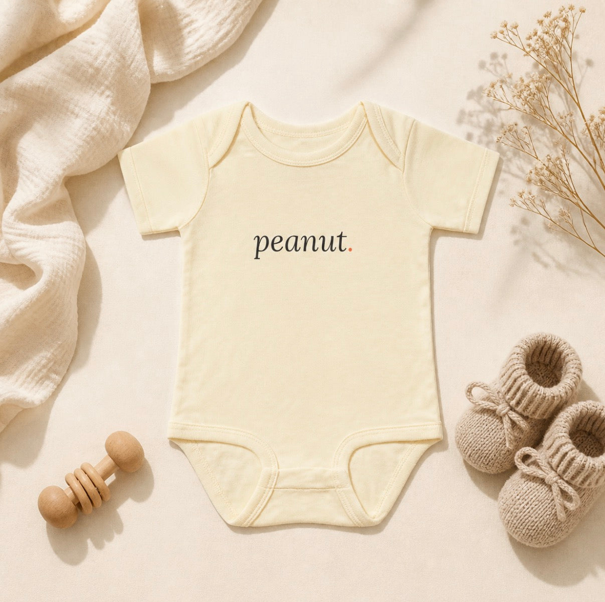 "peanut." Signature Baby Onesie