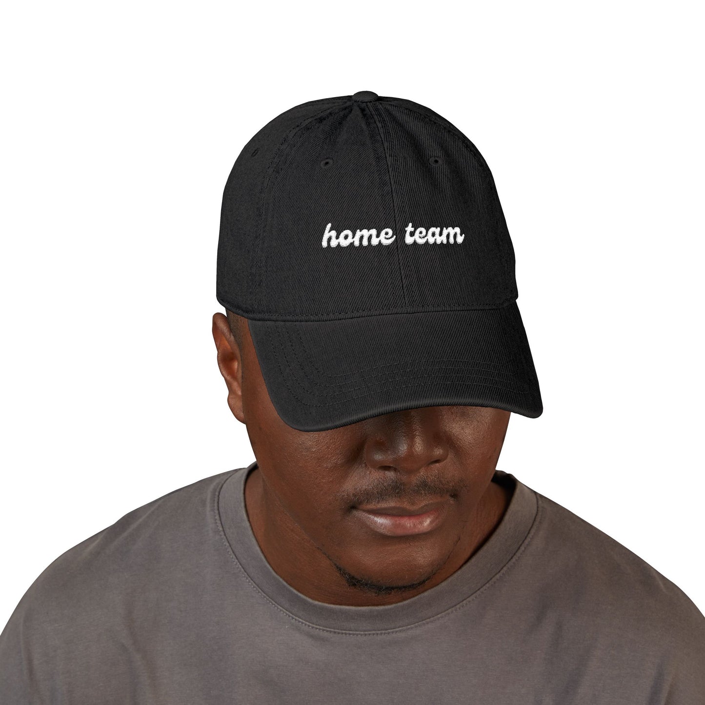 "home team" embroidered dad hat