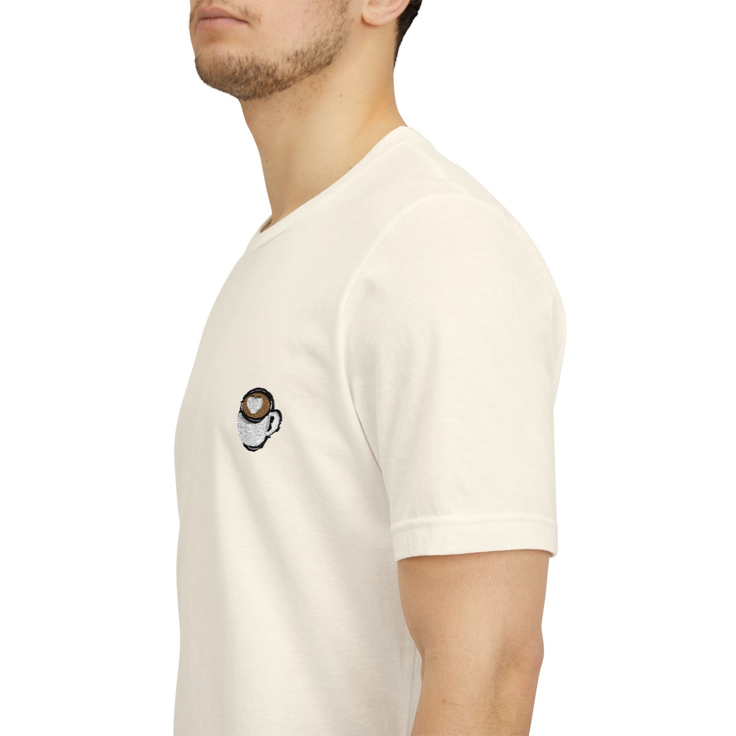 Latte Art Embroidered Tee