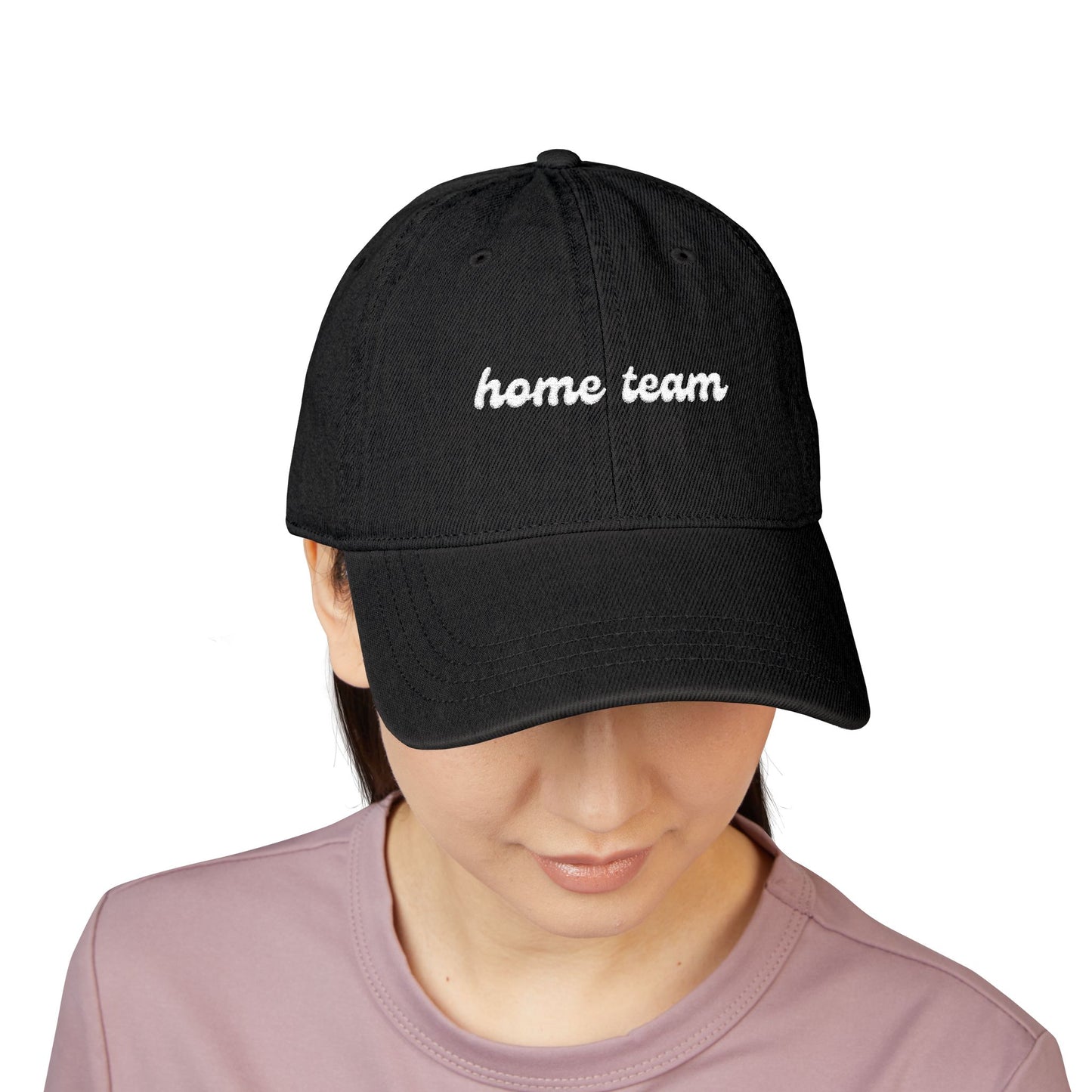 "home team" embroidered dad hat